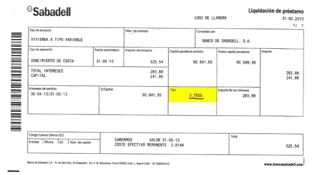 como saber si tengo clausula suelo