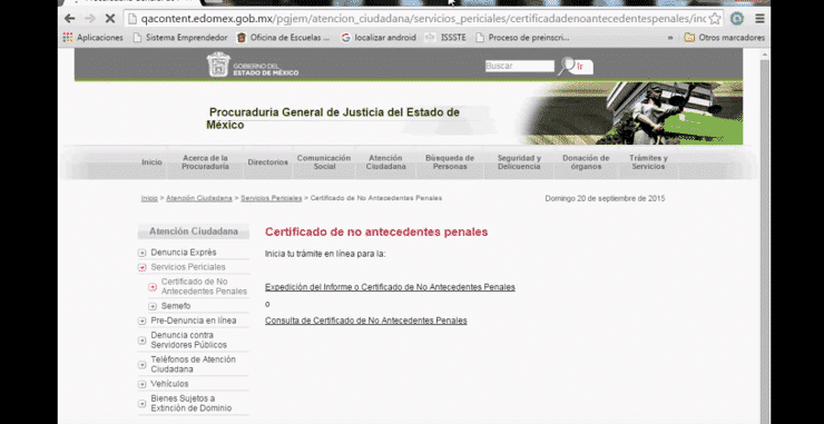 unas cartas de antecedentes no penales